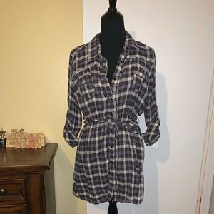 Moonlight flannel shirt dress